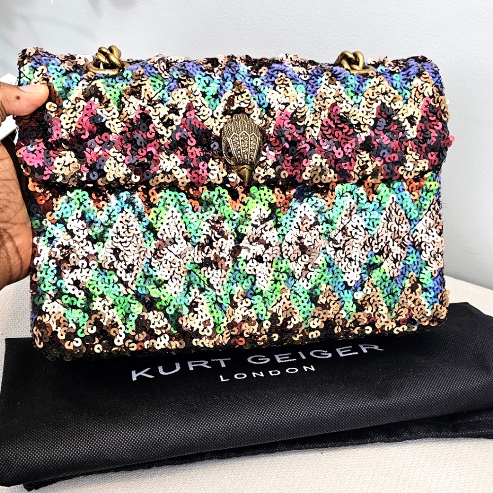 Kurt Geiger London Ombre Sequins Crossbody Medium Bag - NWT